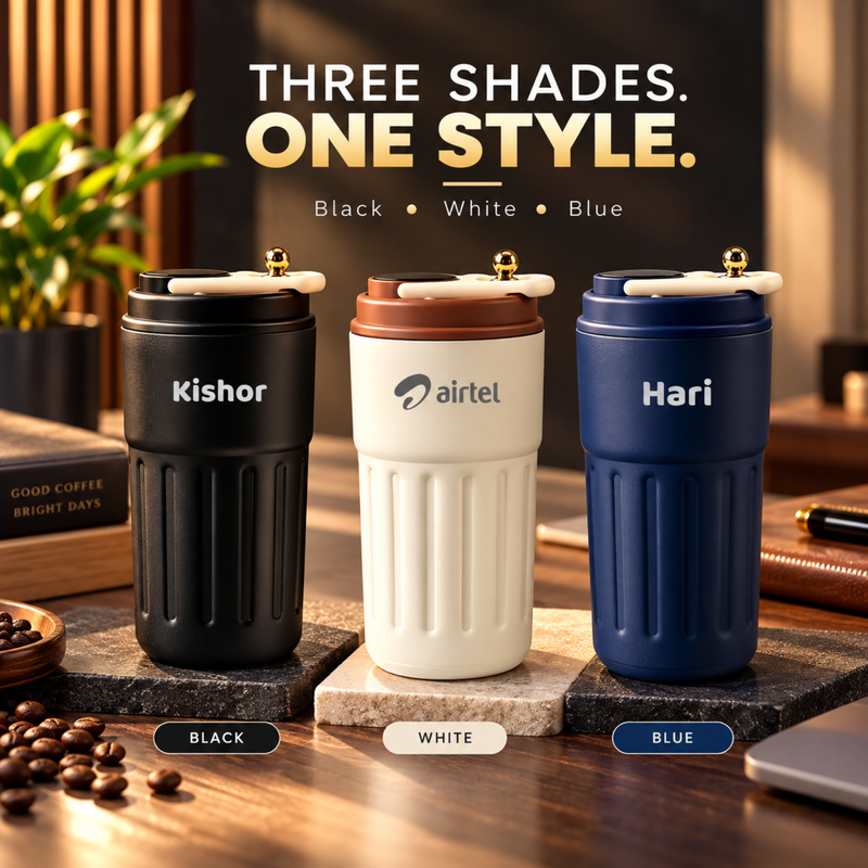 Personalised Nexon LED Travel Mug | 400ml Temperature Display Cup
