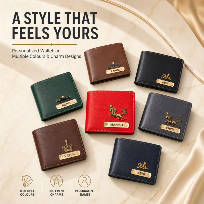 NEXON Customizable Men’s Wallet | Personalized Name Wallet with Multiple Card, Cash & ID Compartments