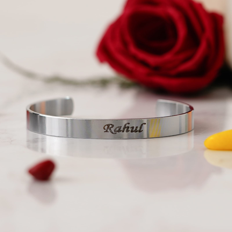 Personalized Kada & Bracelet Collection | Half Kada, Full Kada & Stylish Bracelet with Custom Name Engraving