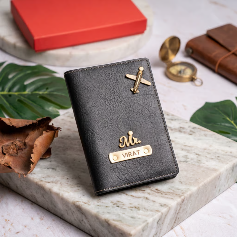 NEXON Customizable Passport Cover | Personalized Passport Holder with Name Tag, Card Slots & Travel Organizer