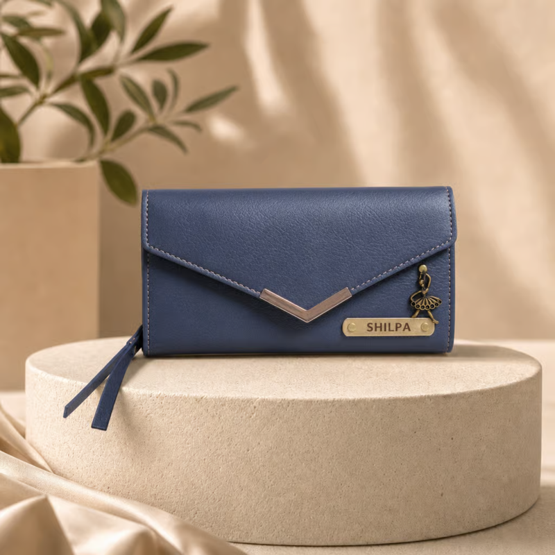NEXON 1.0 Customizable Ladies Wallet | Personalized 3 Flap Women’s Wallet with Multiple Card, Cash & ID Compartments