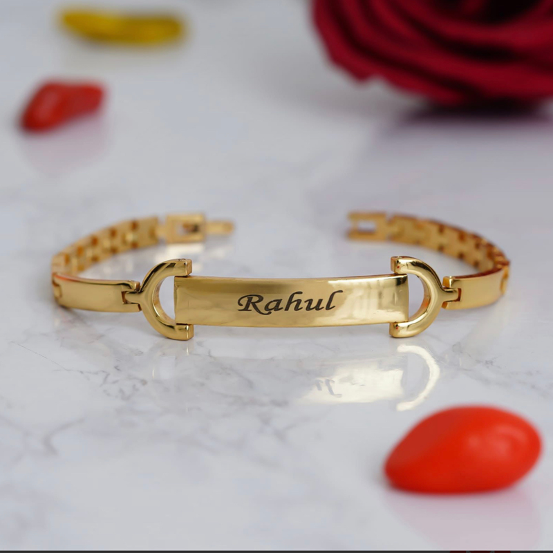 Personalized Kada & Bracelet Collection | Half Kada, Full Kada & Stylish Bracelet with Custom Name Engraving