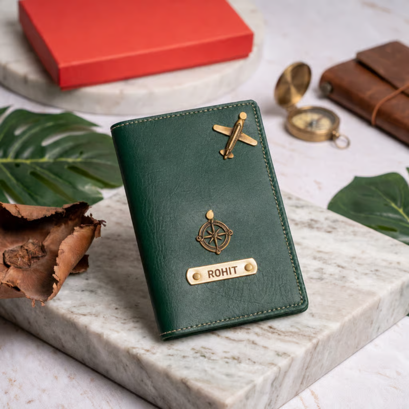 NEXON Customizable Passport Cover | Personalized Passport Holder with Name Tag, Card Slots & Travel Organizer