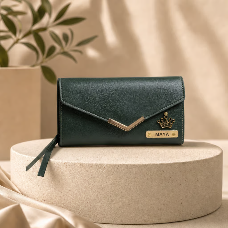 NEXON 1.0 Customizable Ladies Wallet | Personalized 3 Flap Women’s Wallet with Multiple Card, Cash & ID Compartments
