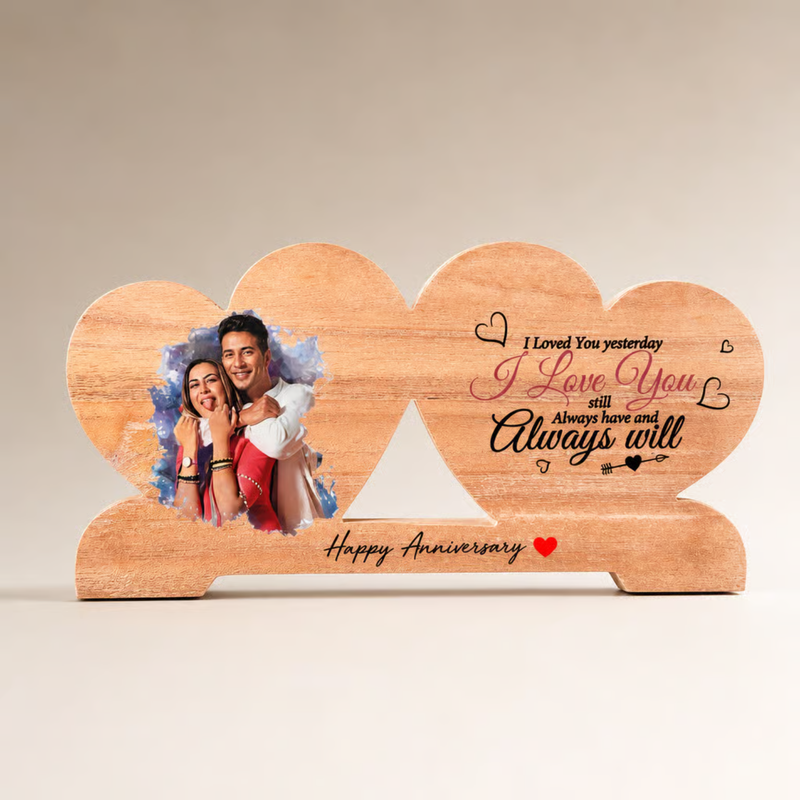 Customized Wooden Photo Frame & Personalized Wooden Plaque Gift | Birthday, Anniversary, Wedding, Teacher & Special Occasion Keepsake | Available in 4 Unique Shapes
