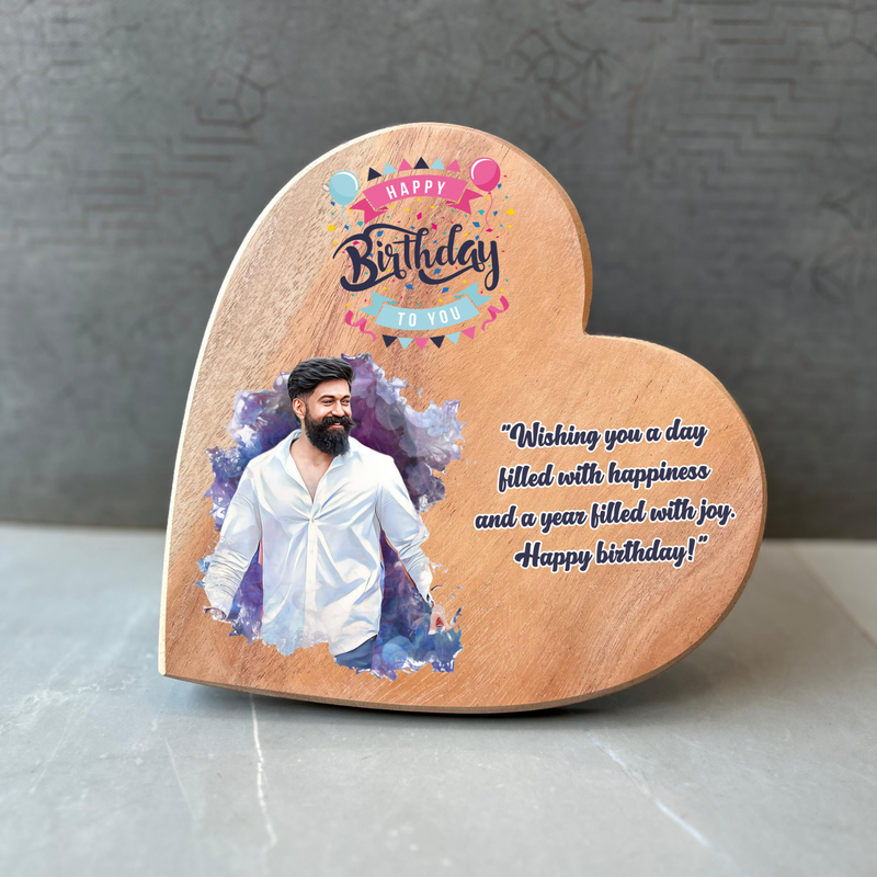 Customized Wooden Photo Frame & Personalized Wooden Plaque Gift | Birthday, Anniversary, Wedding, Teacher & Special Occasion Keepsake | Available in 4 Unique Shapes