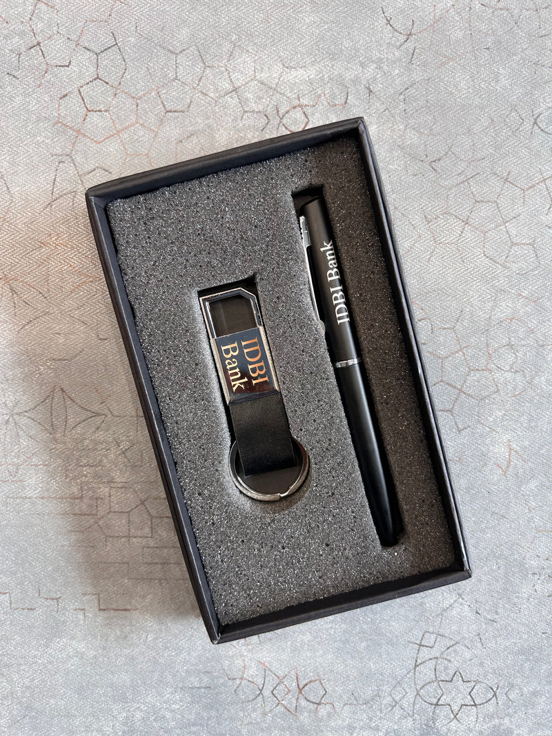 Personalised Wizcraft Pen & Keychain Set | Stylish Pen with Matching Keychain | 2-Piece Gift Set for Men & Women