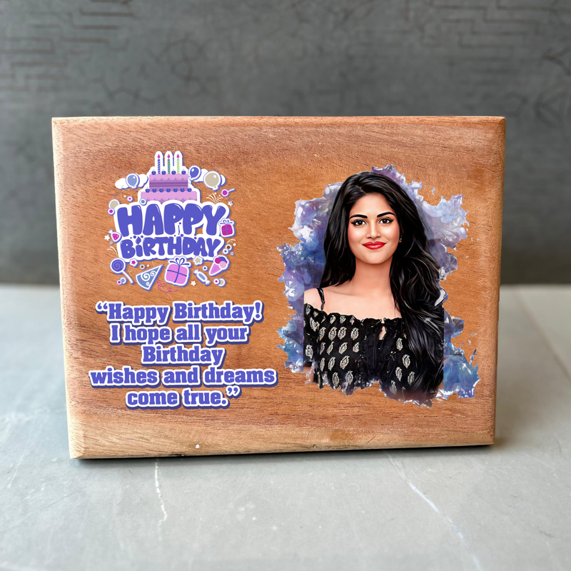 Customized Wooden Photo Frame & Personalized Wooden Plaque Gift | Birthday, Anniversary, Wedding, Teacher & Special Occasion Keepsake | Available in 4 Unique Shapes
