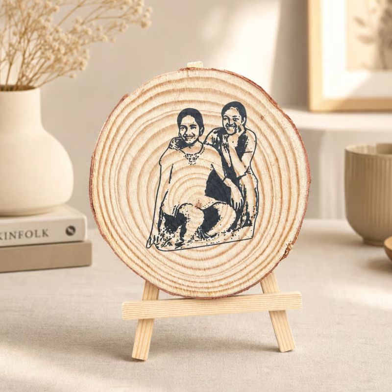 Customized Wooden Photo Frame & Personalized Wooden Plaque Gift | Birthday, Anniversary, Wedding, Teacher & Special Occasion Keepsake | Available in 4 Unique Shapes