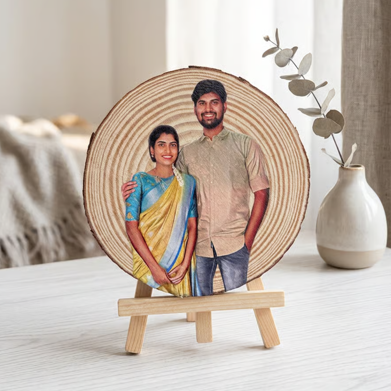 Customized Wooden Photo Frame & Personalized Wooden Plaque Gift | Birthday, Anniversary, Wedding, Teacher & Special Occasion Keepsake | Available in 4 Unique Shapes