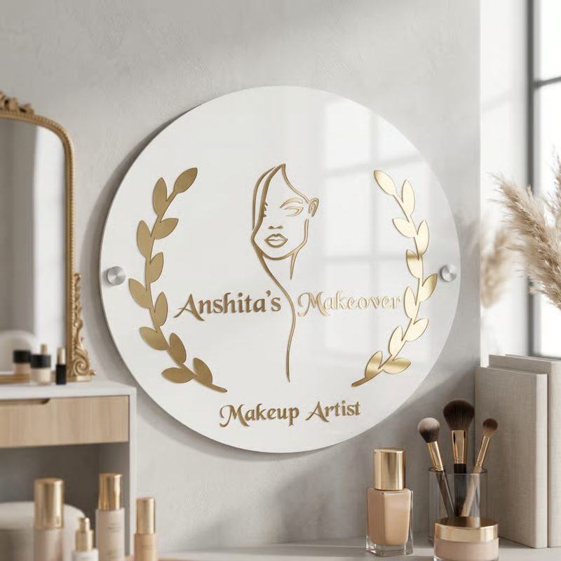 Personalized Wooden Hanging Name Plate | Custom Family, Couple, Doctor, Advocate, Home & Professional Name Sign