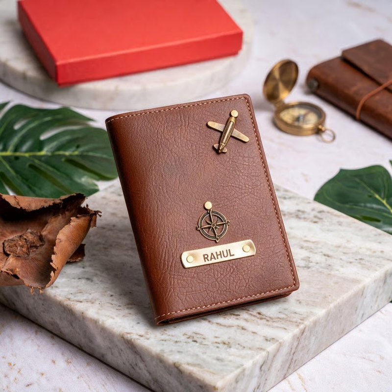 NEXON Customizable Passport Cover | Personalized Passport Holder with Name Tag, Card Slots & Travel Organizer