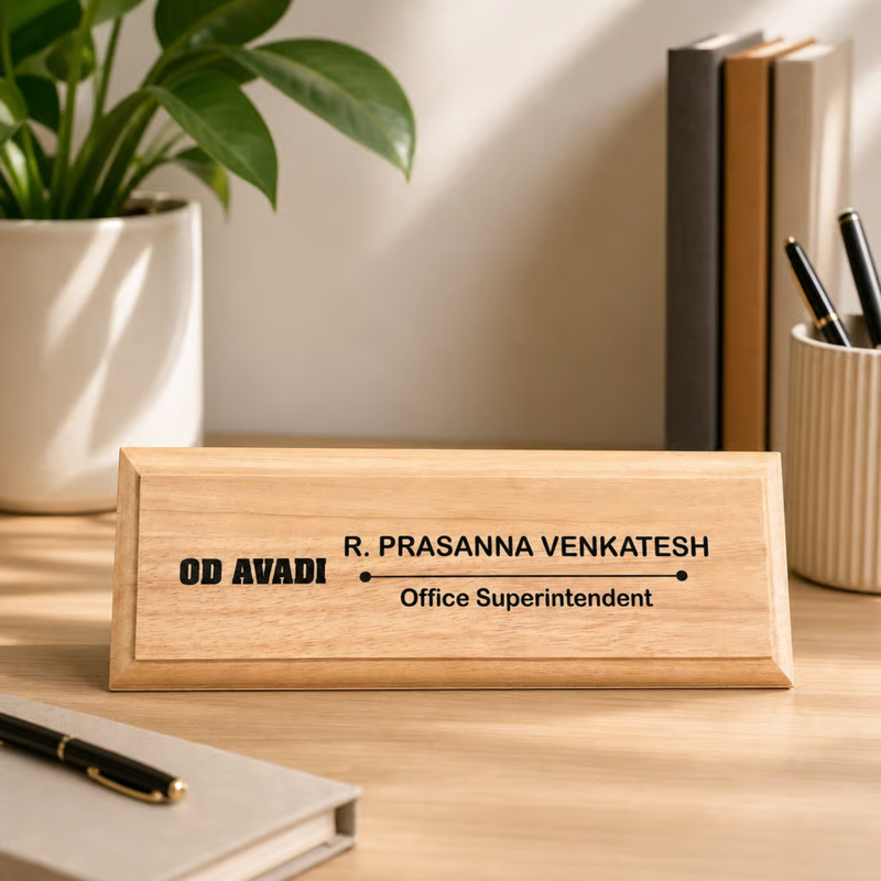 Personalized Wooden Hanging Name Plate | Custom Family, Couple, Doctor, Advocate, Home & Professional Name Sign