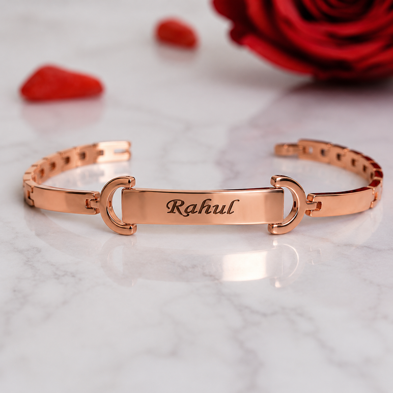 Personalized Kada & Bracelet Collection | Half Kada, Full Kada & Stylish Bracelet with Custom Name Engraving